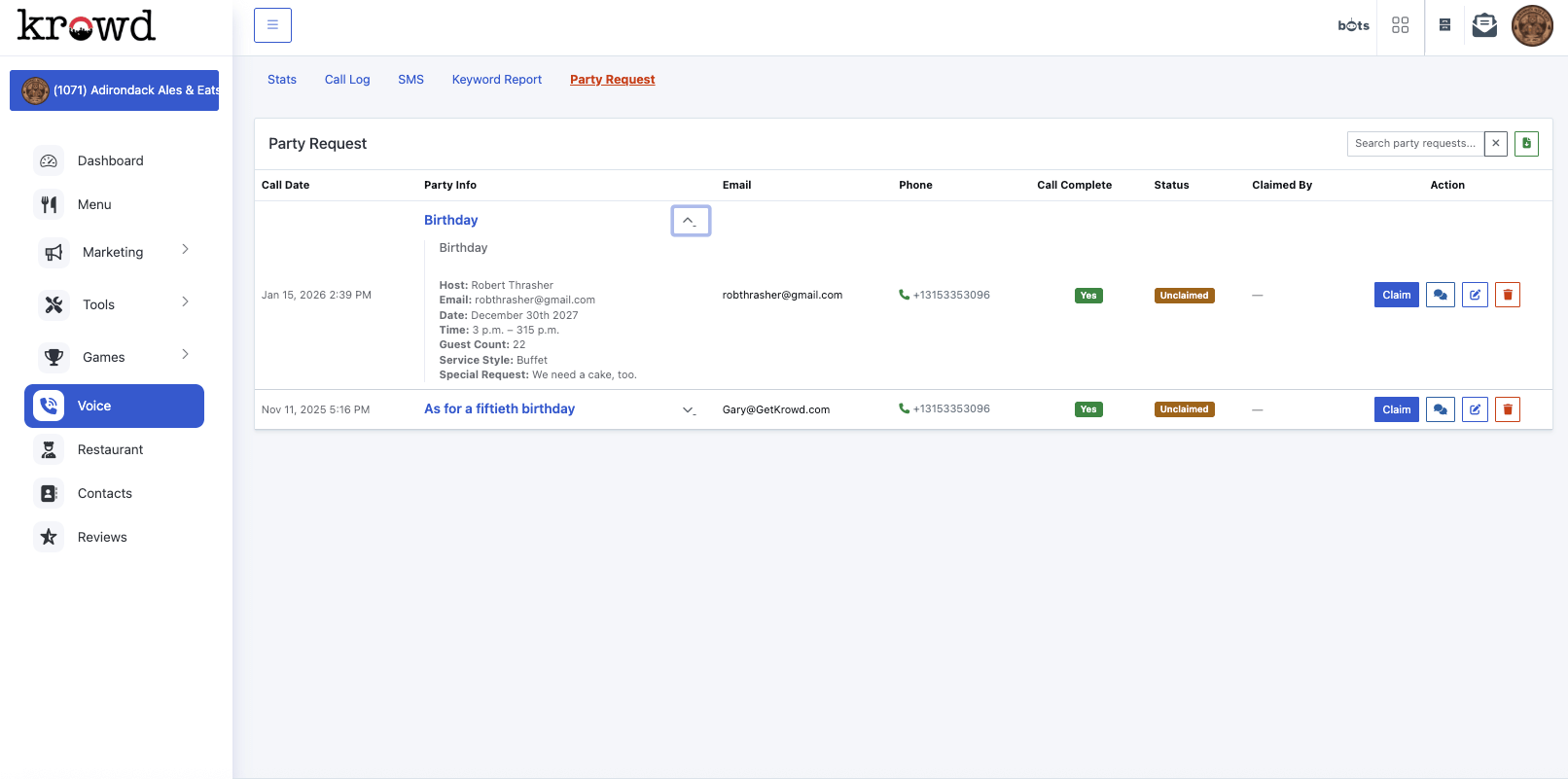 AI Dashboard Interface
